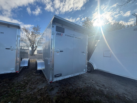 New 2026 7 X 25 Lightning Place Enclosed Snowmobile Trailer with 7ft Interior - Plain Model