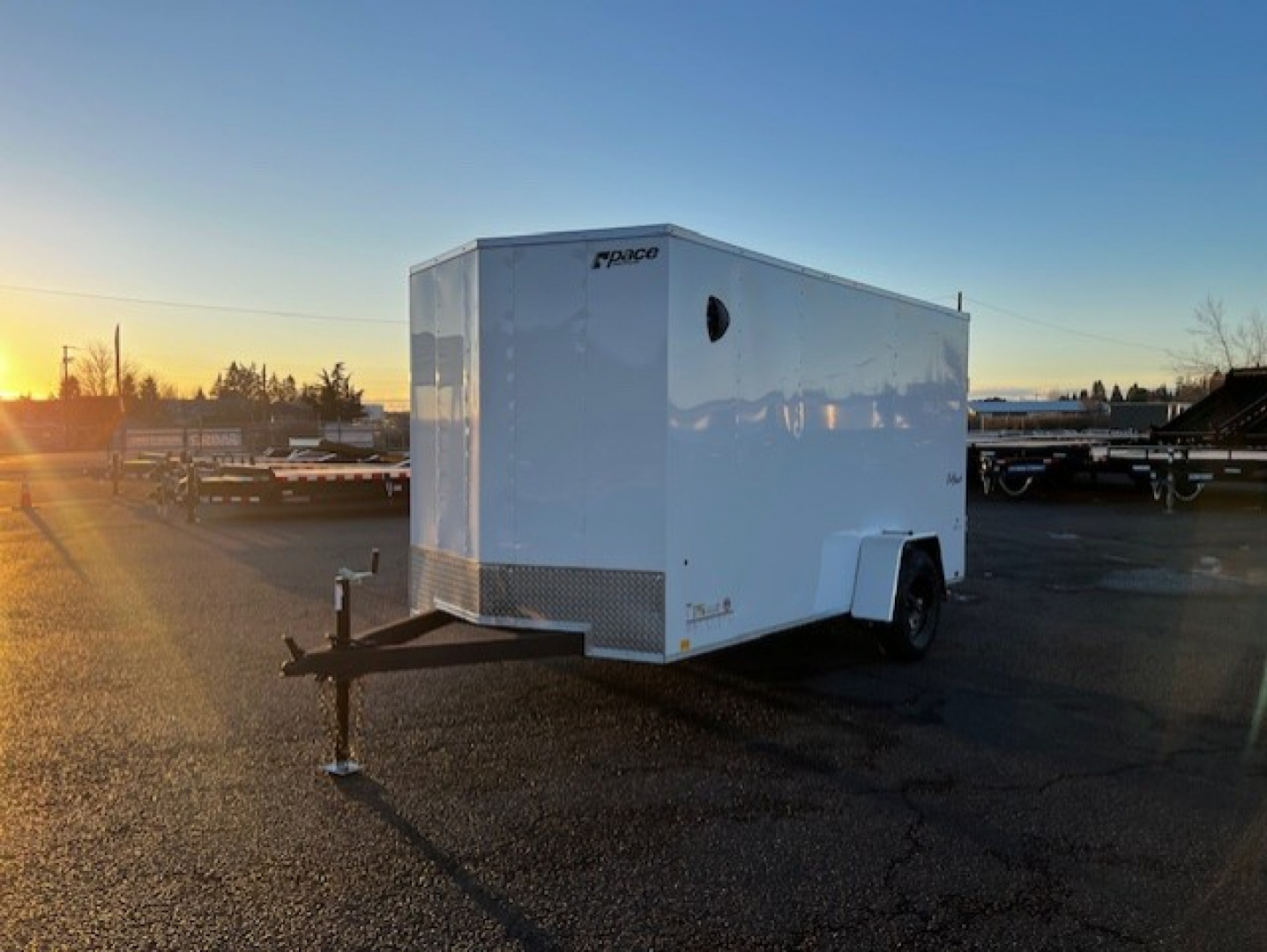 New 2026 Pace American 6x12 3K Enclosed Trailer Rear Ramp Door