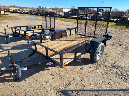 New 2026 AMO 5x8 Lowside Landscape Trailer W/ Led Lights and Spring Assist Gate