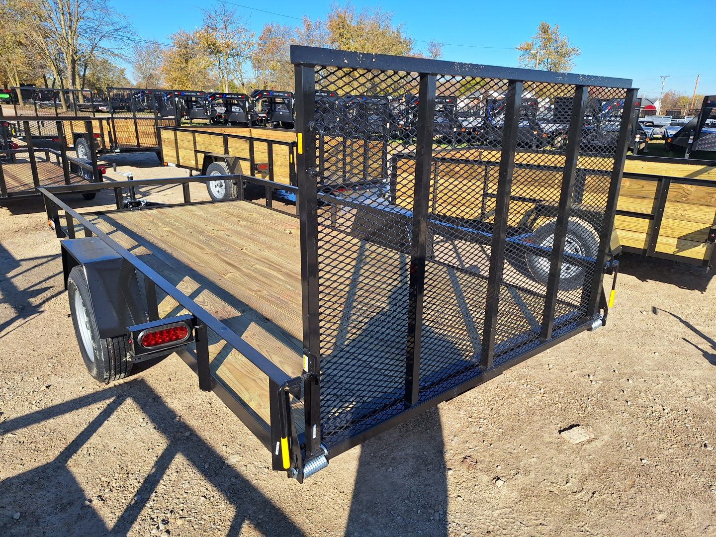 New 2026 AMO 76x14 Single Axle Landscape Trailer W/ Brakes, Led Lights and Spring Assist Gate
