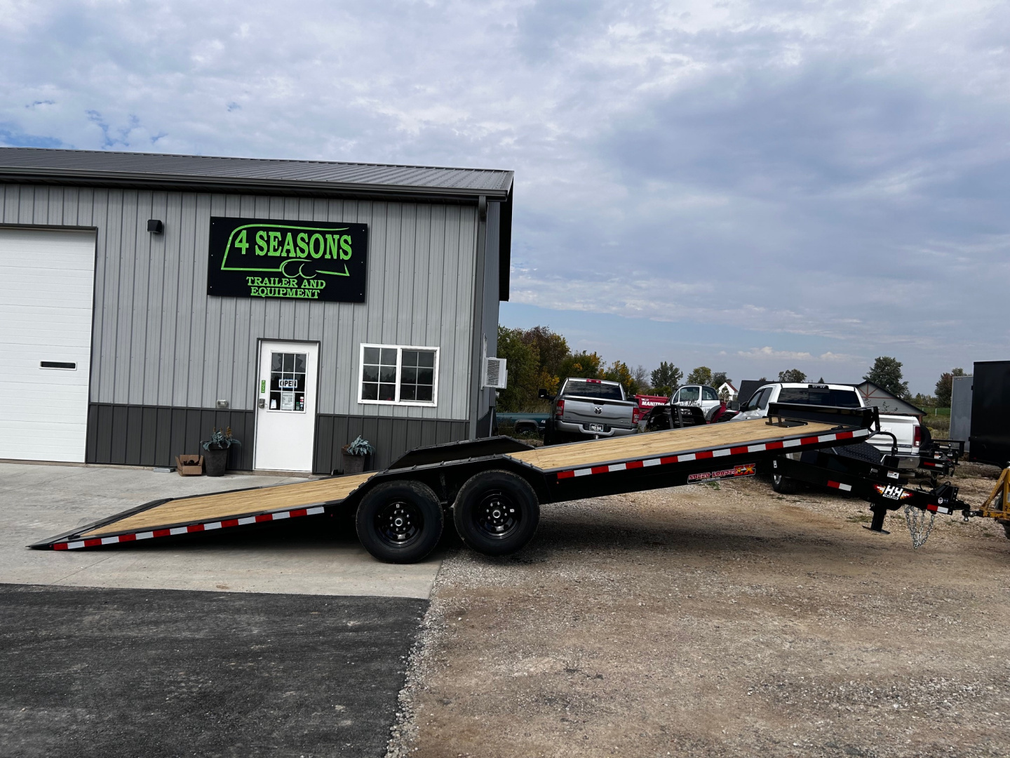 New 2026 H&H Trailers 82"X24' EX 14K SPEEDLOADER POWER TILT W/OUTRIGGERS Car / Racing Trailer