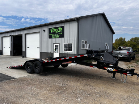 New 2026 H&H Trailers 82 X24' EX 14K SPEEDLOADER POWER TILT W/OUTRIGGERS Car / Racing Trailer