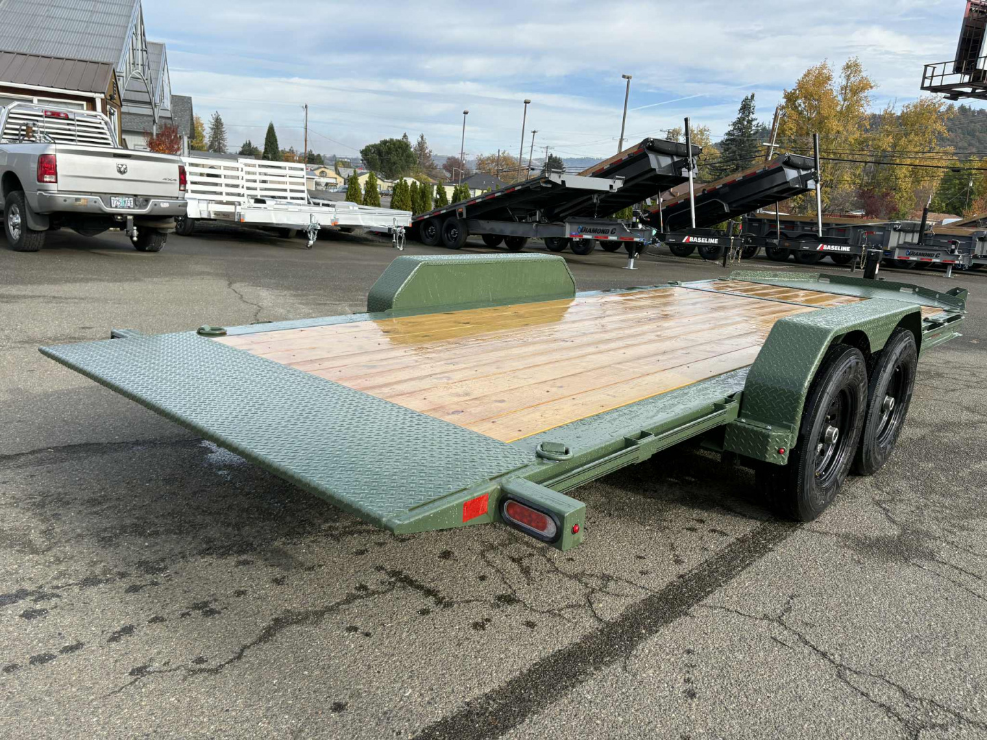 New EQUIPMENT TRAILER 2026 Diamond C HDT207 82X20 14000 GVWR MILITARY GREEN