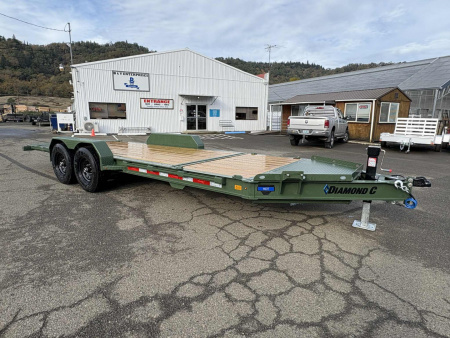 New EQUIPMENT TRAILER 2026 Diamond C HDT207 82X20 14000 GVWR MILITARY GREEN