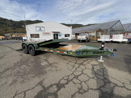 New EQUIPMENT TRAILER 2026 Diamond C HDT207 82X20 14000 GVWR MILITARY GREEN