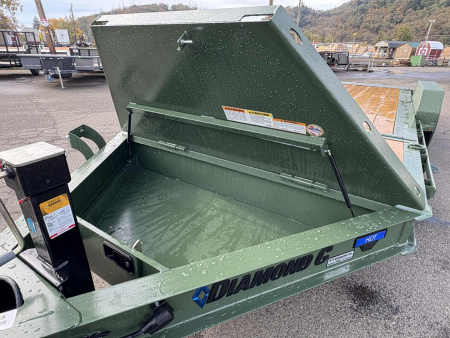New EQUIPMENT TRAILER 2026 Diamond C HDT207 82X20 14000 GVWR MILITARY GREEN