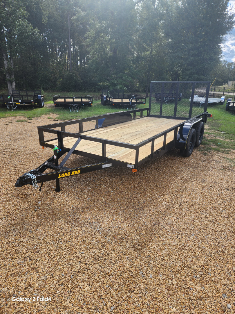 New 2025 Long Run Trailers 82"x16', Angle, 4' Gate Utility Trailer