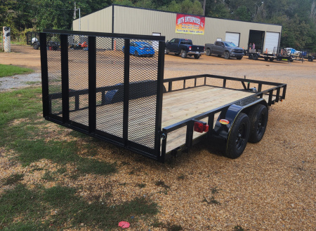 New 2025 Long Run Trailers 82"x16', Angle, 4' Gate Utility Trailer