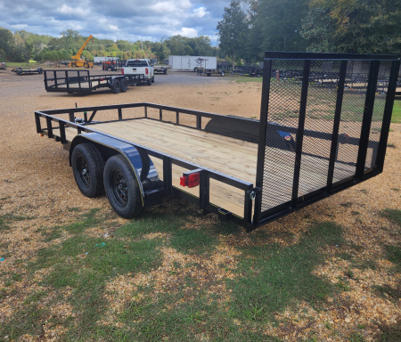 New 2025 Long Run Trailers 82"x16', Angle, 4' Gate Utility Trailer