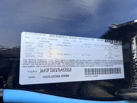 New 2026 Big Tex Trailers 8.5x20+5 15.9K Gooseneck Deckover Trailer