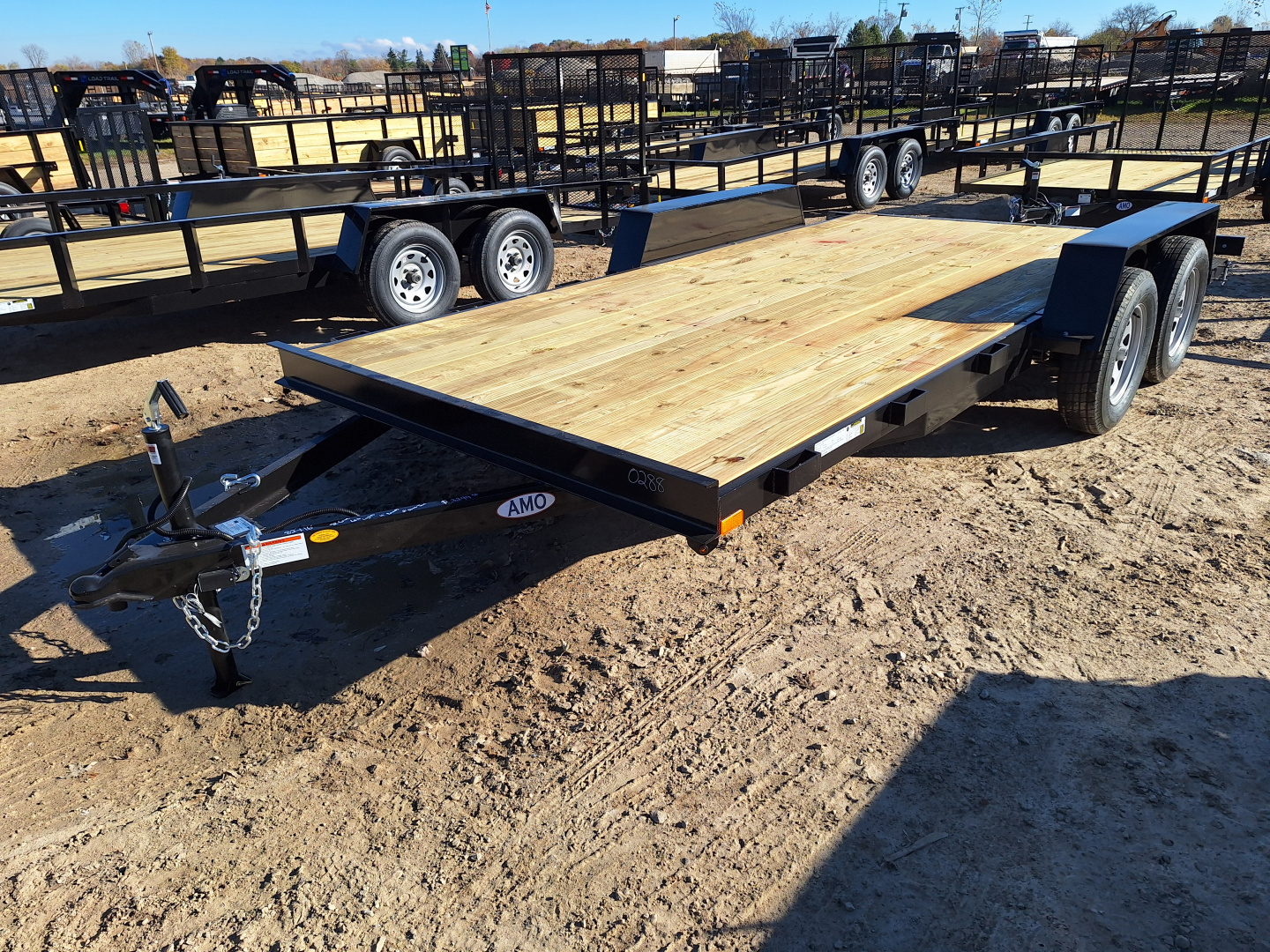 New 2026 AMO 82x16' Car Hauler 2 Axle Brake Led Lights