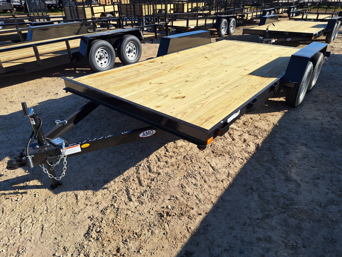 New 2026 AMO 82x16' Car Hauler 2 Axle Brake Led Lights