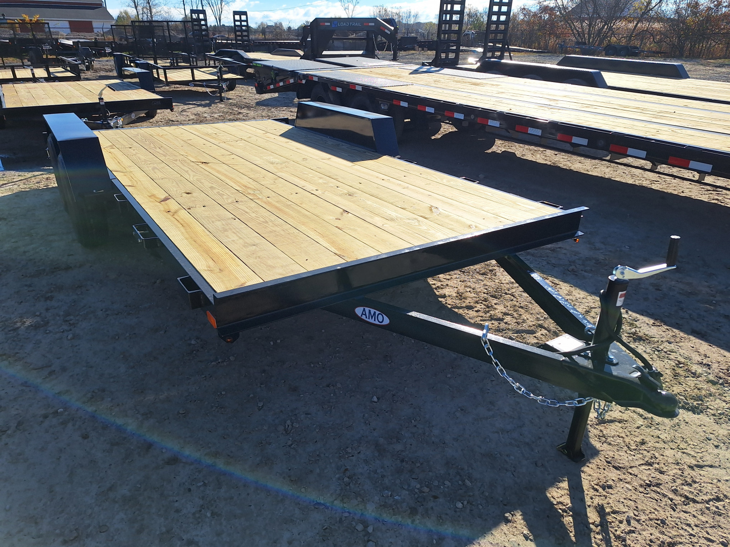 New 2026 AMO 82x16' Car Hauler 2 Axle Brake Led Lights