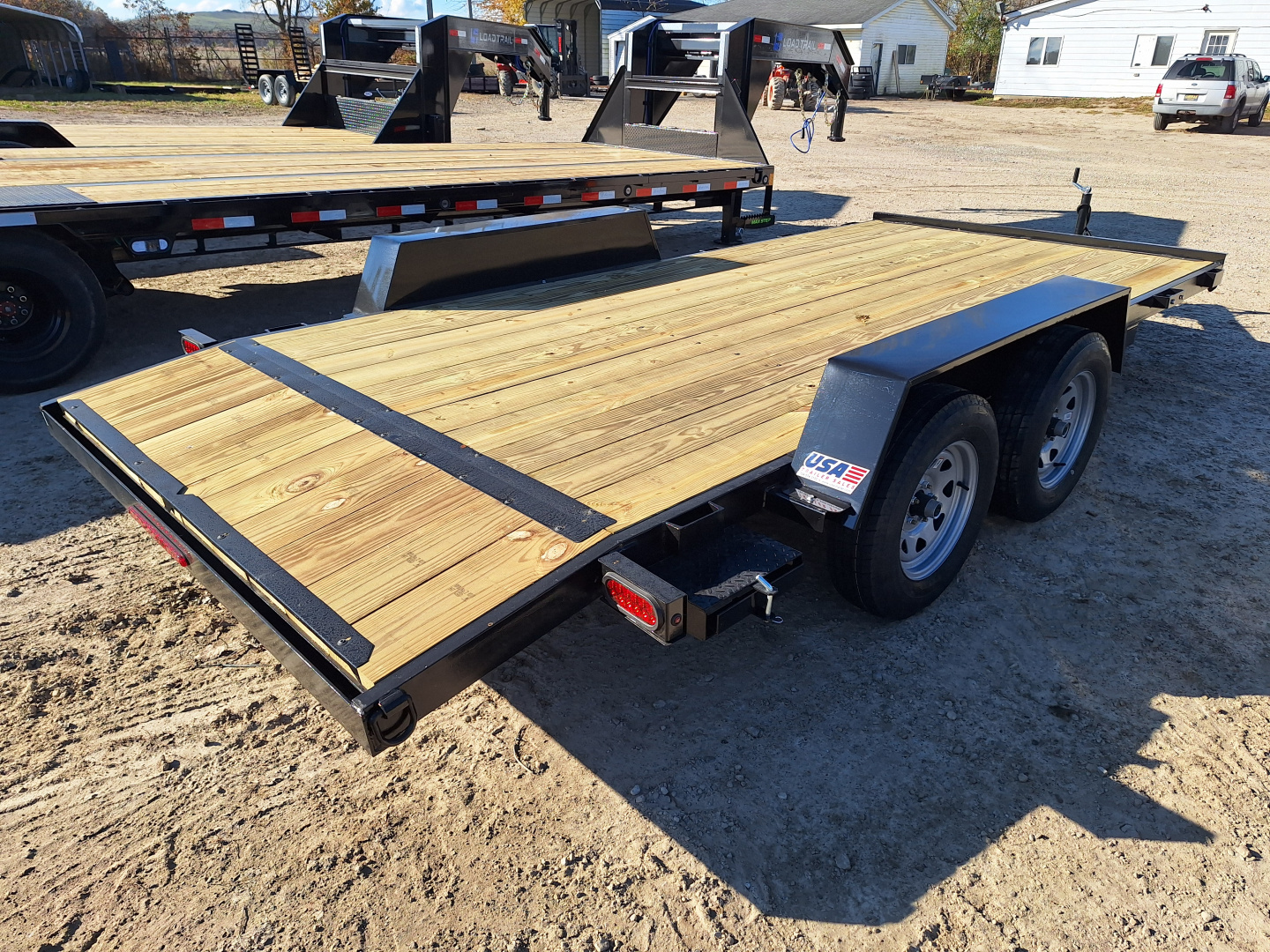 New 2026 AMO 82x16' Car Hauler 2 Axle Brake Led Lights