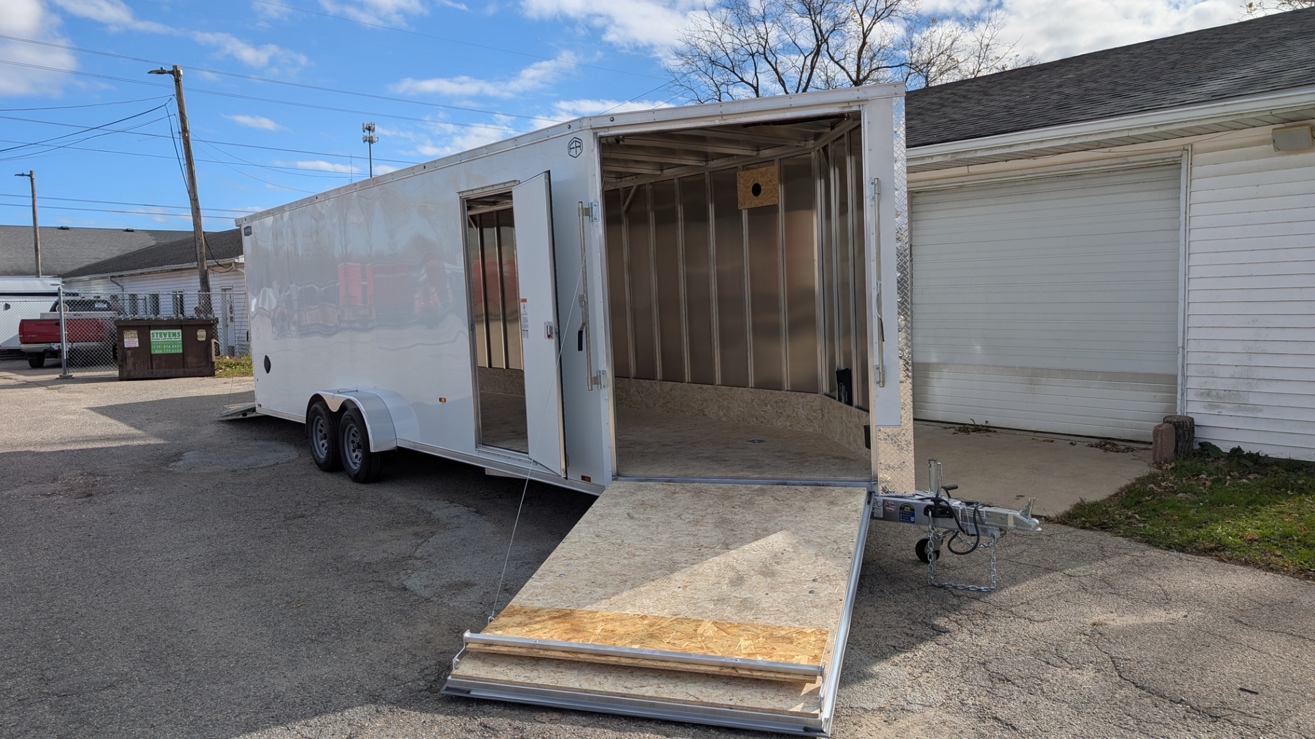 New 2026 7 X 29 All Aluminum 5 Place Lightning Aluminum Enclosed Trailer with 7ft interior -