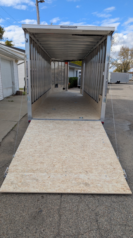 New 2026 7 X 29 All Aluminum 5 Place Lightning Aluminum Enclosed Trailer with 7ft interior -