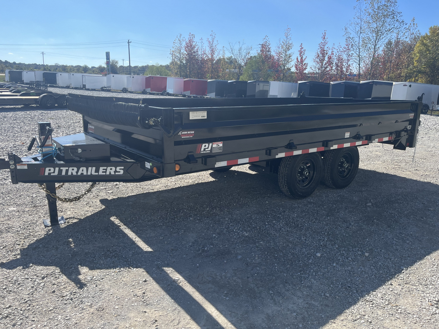 New 2026 PJ Trailers 96"X16' DECKOVER DUMP TRAILER W/FOLD DOWN SIDES