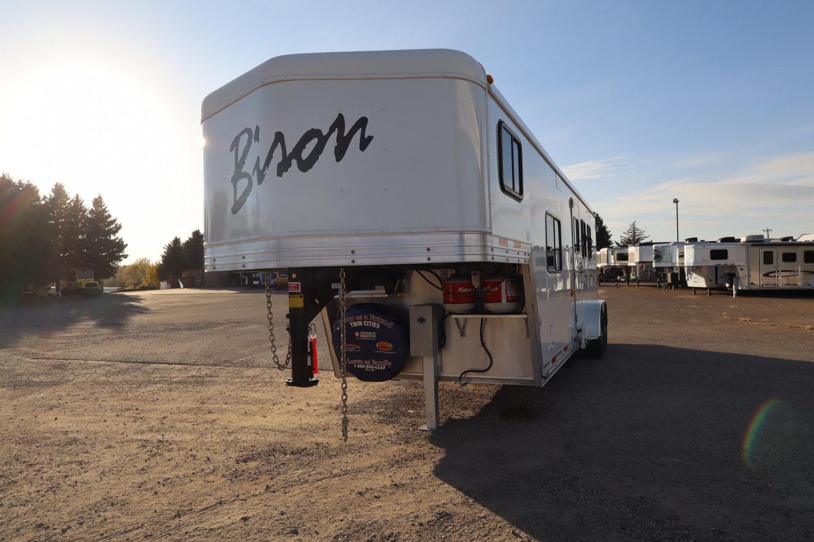 Used 2013 Bison Trailers 3 Horse LQ Horse Trailer