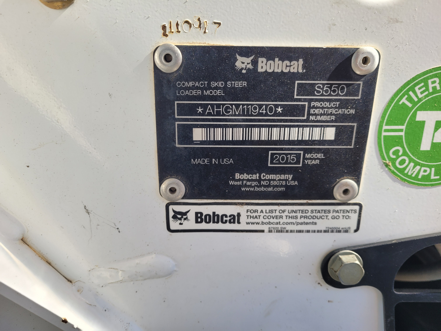 Used 2015 Bobcat S550 Skid Steer