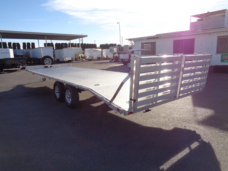 Used 2022 Aluma * 1026H * 26Ft Tandem Axle Deck Over 10k Aluminum Utility Trailer