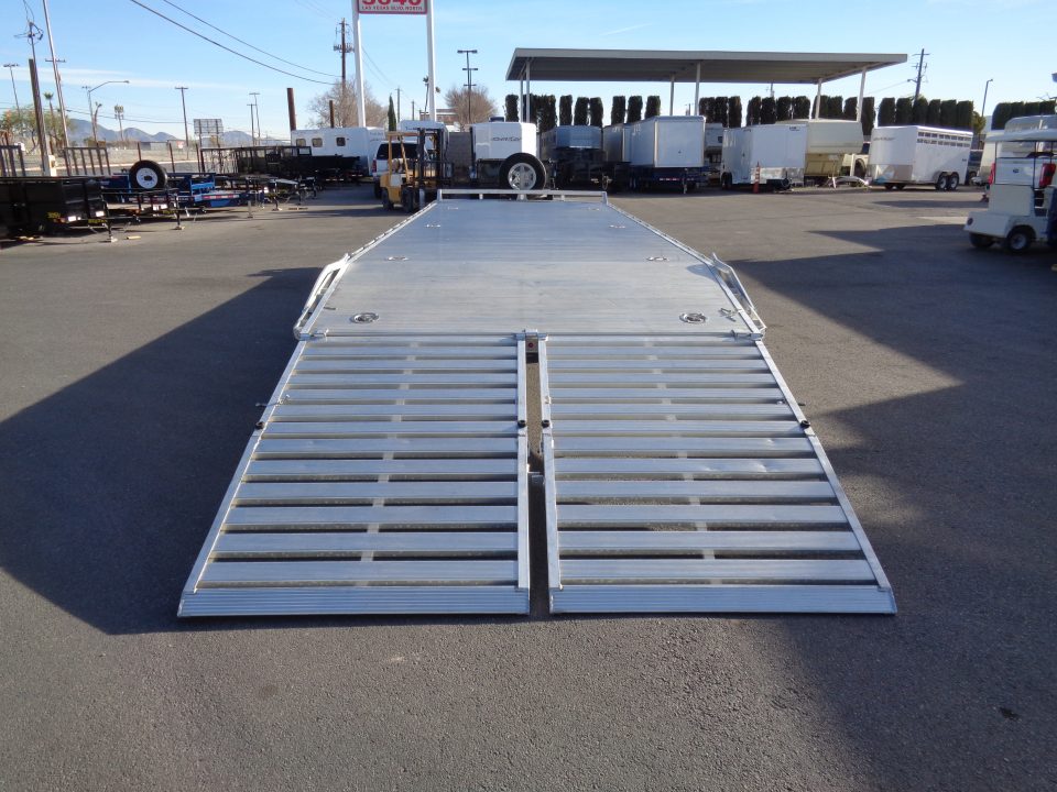 Used 2022 Aluma * 1026H * 26Ft Tandem Axle Deck Over 10k Aluminum Utility Trailer