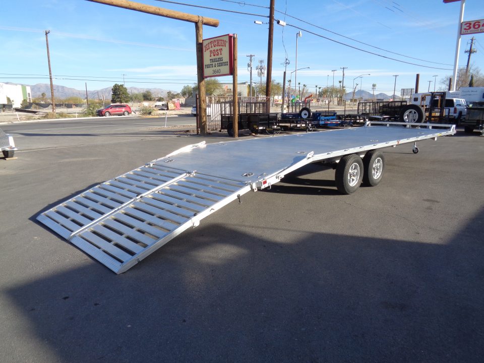 Used 2022 Aluma * 1026H * 26Ft Tandem Axle Deck Over 10k Aluminum Utility Trailer
