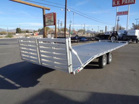 Used 2022 Aluma * 1026H * 26Ft Tandem Axle Deck Over 10k Aluminum Utility Trailer