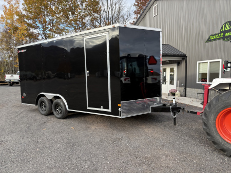 New 2026 Wells Cargo Fasttrac Deluxe 8.5x16 7K 7' Interior Height Cargo / Enclosed Trailer w/Ramp Door