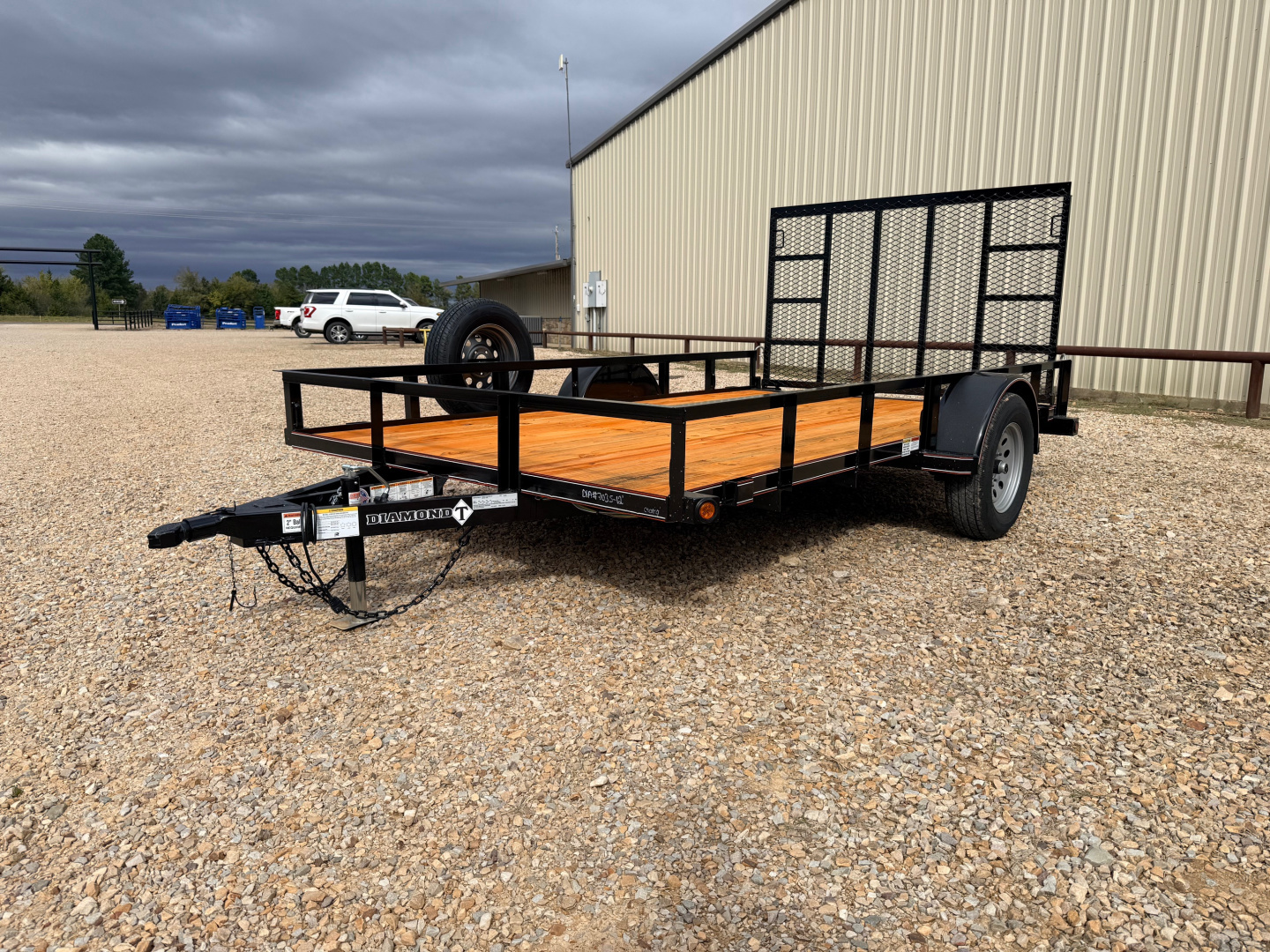 New 2026 Diamond T 83 in x 12 ft Single Axle Utility Trailer GVWR 2990 Rear Ramp Gate
