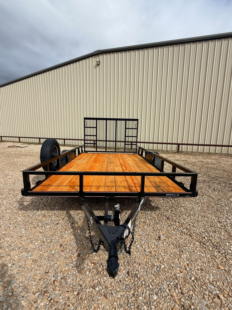 New 2026 Diamond T 83 in x 12 ft Single Axle Utility Trailer GVWR 2990 Rear Ramp Gate