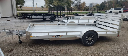 New 2026 H&H Trailers 78x14 Aluminum Low Side 3K Utility Trailer