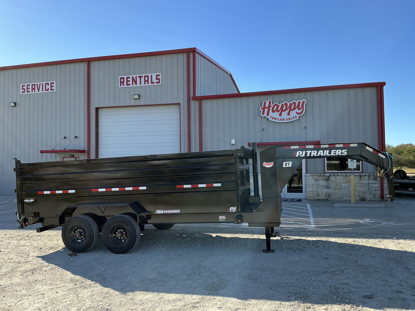 New 2026 PJ 83"x16' GN Tandem Axle Low Pro Telescopic Dump w/ 48" Sides - DT