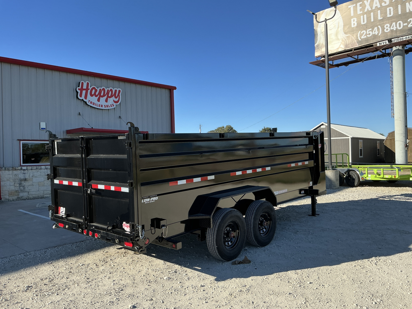 New 2026 PJ 83"x16' GN Tandem Axle Low Pro Telescopic Dump w/ 48" Sides - DT