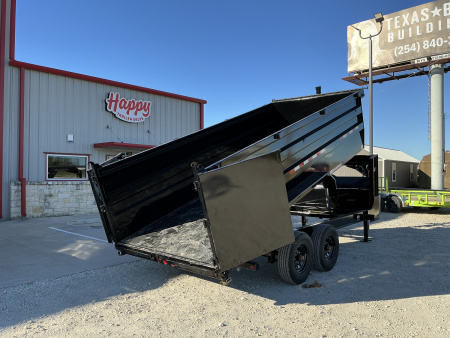 New 2026 PJ 83"x16' GN Tandem Axle Low Pro Telescopic Dump w/ 48" Sides - DT