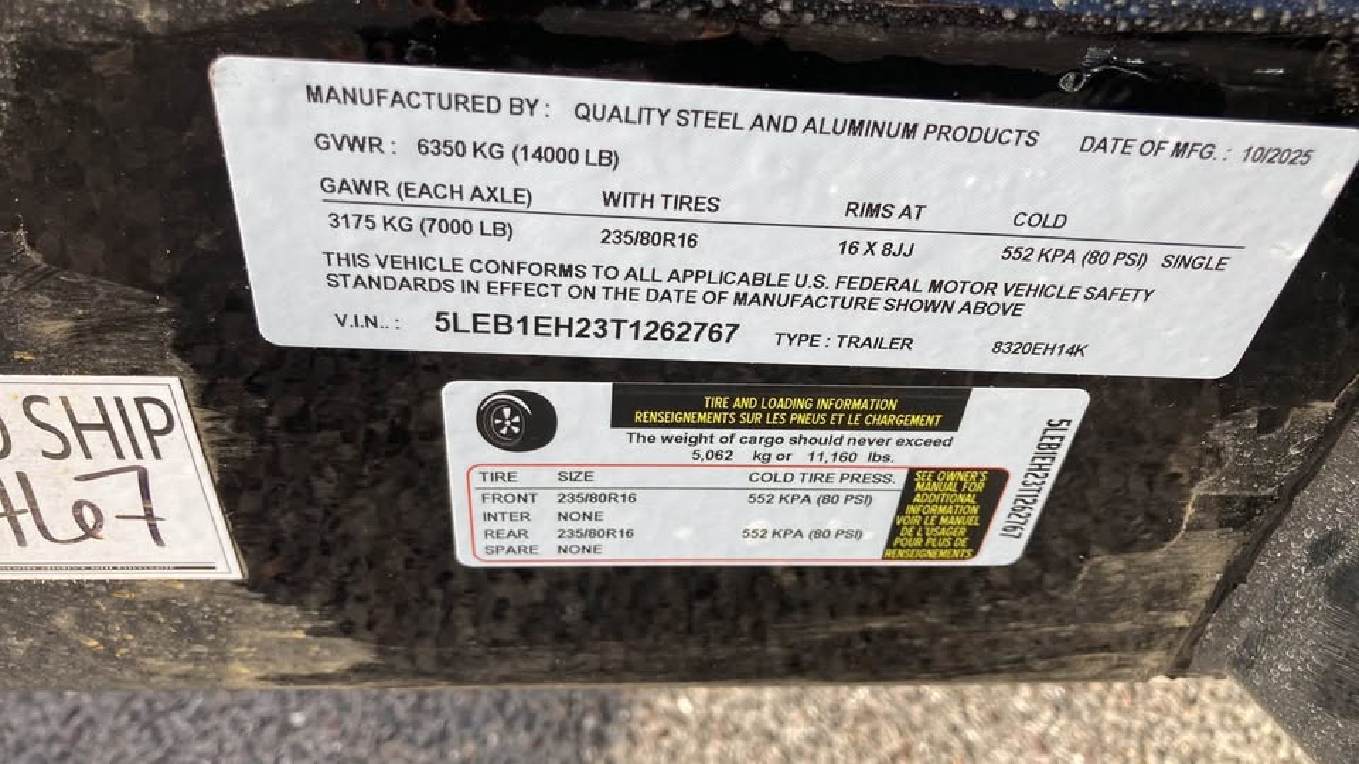 New 2026 Quality Steel and Aluminum 20' 14K GVWR Equipment Trailer