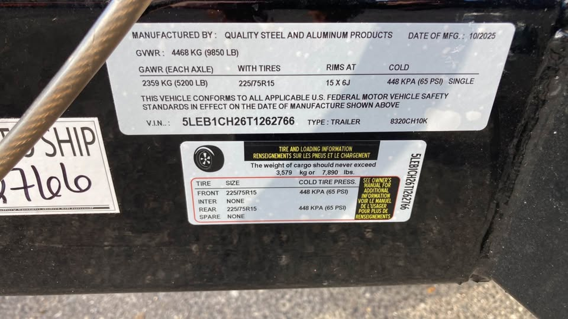 New 2026 Quality Steel and Aluminum 20' 10K GVWR Equipment Trailer