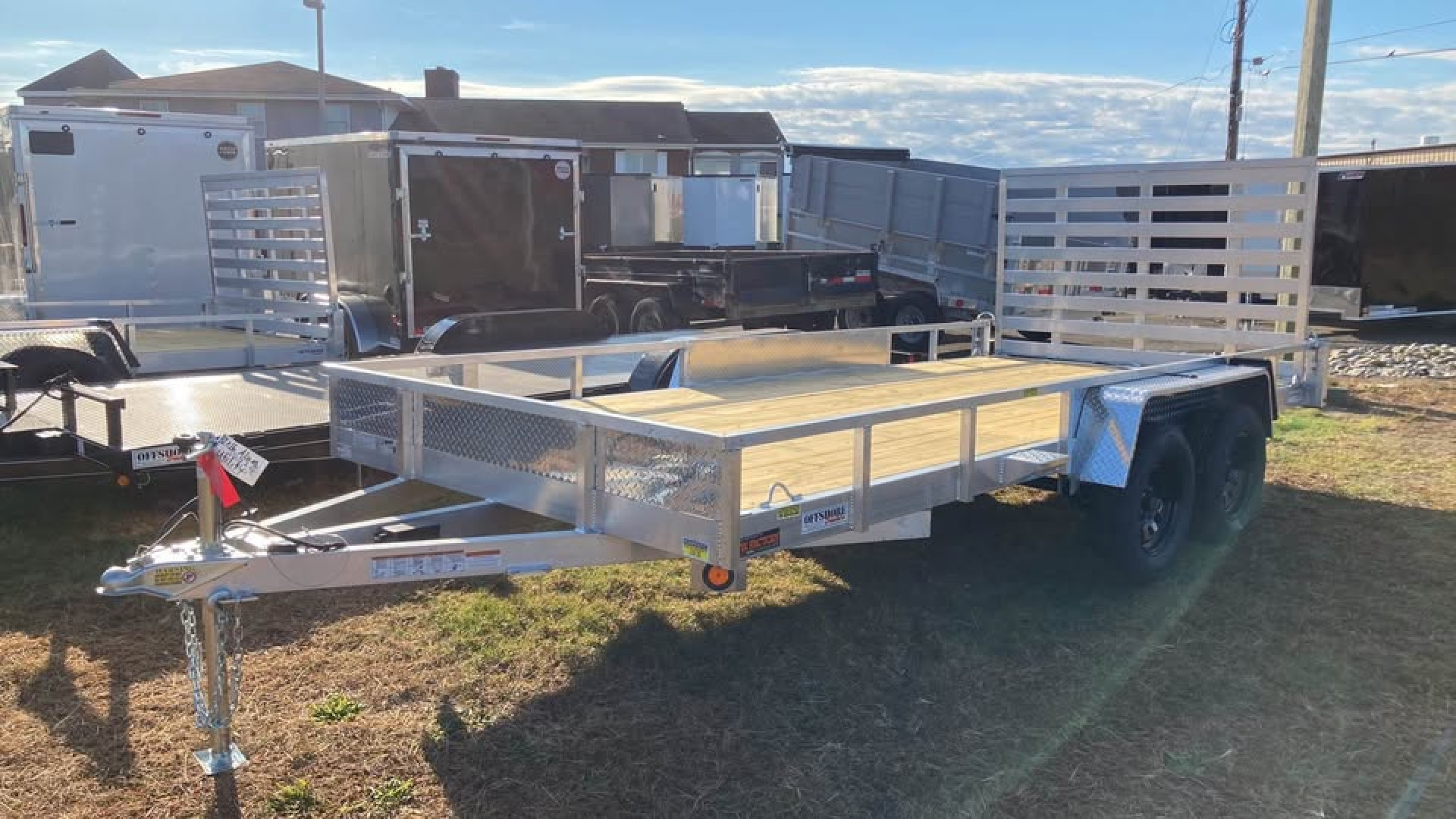 New 2026 Quality Steel and Aluminum 7x16 aluminum Utility Trailer