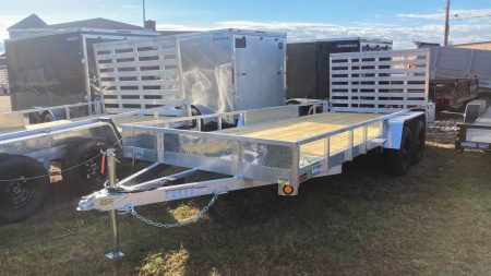 New 2026 Quality Steel and Aluminum 7x18 aluminum Utility Trailer