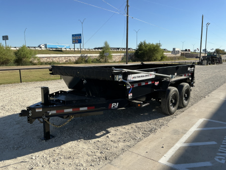 New 2026 PJ 83"x14' BP Tandem Axle Low Pro Telescopic Dump w/ 24" Sides – DT Voyager Package