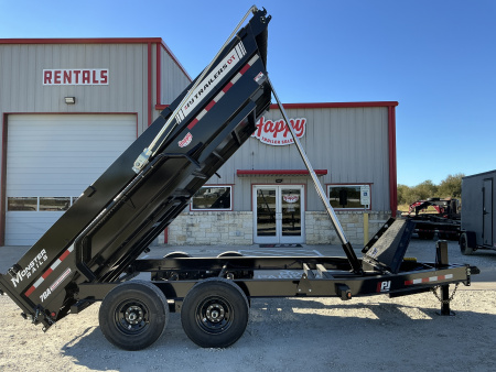 New 2026 PJ 83"x14' BP Tandem Axle Low Pro Telescopic Dump w/ 24" Sides – DT Voyager Package