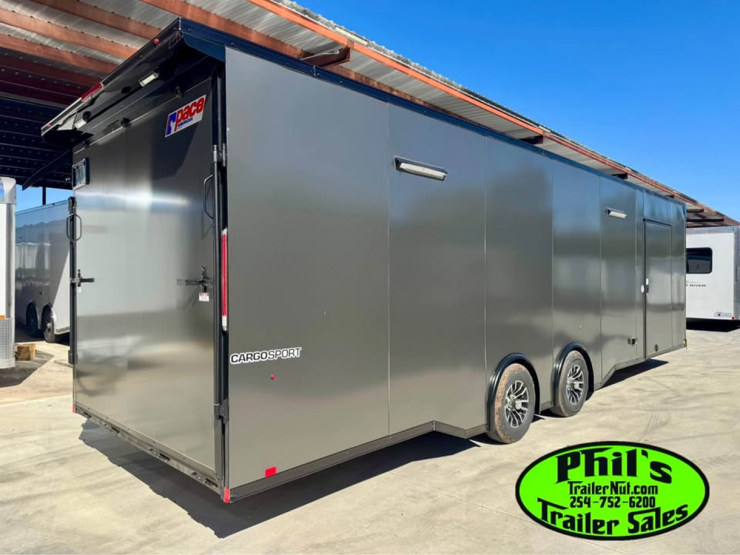 New Pace American 8.5X28 Car / Racing Trailer ENCLOSED CAR HAULER UPGRADED .080 EXTERIOR & REAR WING