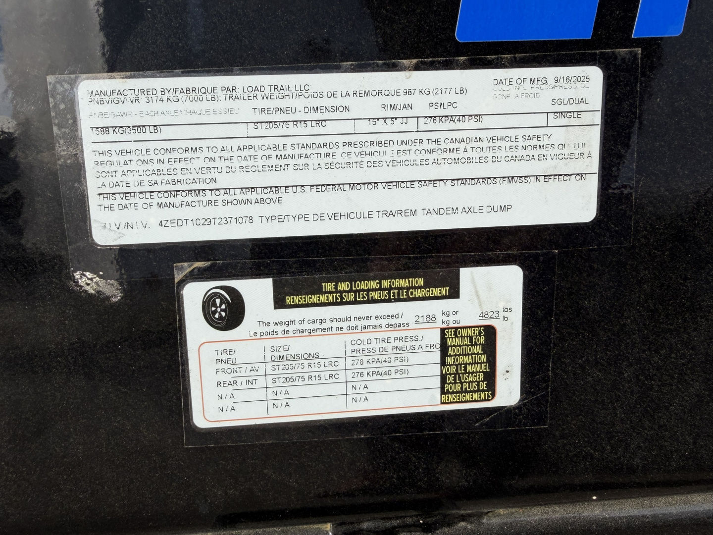 New 2026 Load Trail 5-10 Dump 3.5K Axles W/ MESH EXTENSIONS