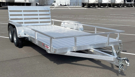New Cherokee Aluminum 81  x 16' Tandem Axle Utility Trailer: 7000 GVWR, 36  Ramp Gate