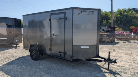 New 2026 Homesteader 6x12 Intrepid V-Nose Cargo Trailer w/ Ramp Door