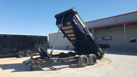 New 2026 PJ 83 x14' BP Tandem Axle Low Pro Telescopic Dump w/ 24  Sides – DT Voyager Package