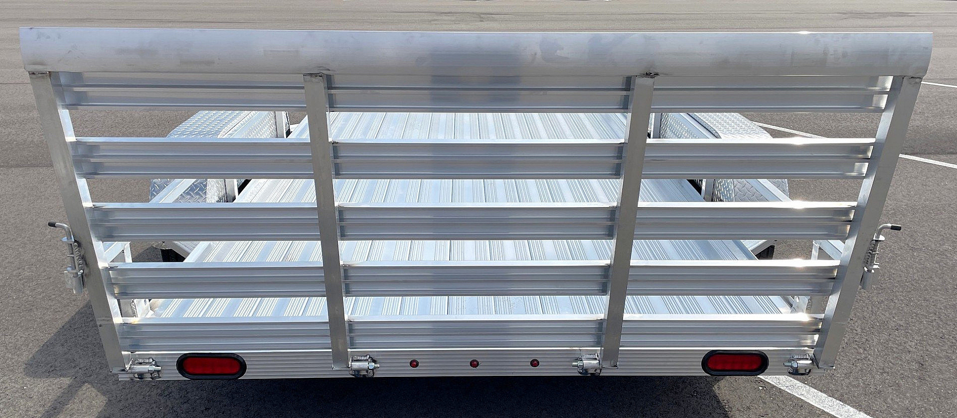 New Cherokee Aluminum 81" x 16' Tandem Axle Utility Trailer: 7000 GVWR, 42" Ramp Gate