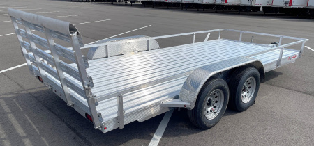 New Cherokee Aluminum 81" x 16' Tandem Axle Utility Trailer: 7000 GVWR, 42" Ramp Gate