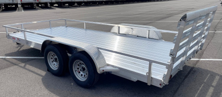 New Cherokee Aluminum 81" x 16' Tandem Axle Utility Trailer: 7000 GVWR, 42" Ramp Gate
