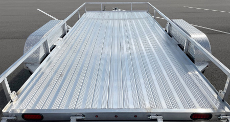 New Cherokee Aluminum 81" x 16' Tandem Axle Utility Trailer: 7000 GVWR, 42" Ramp Gate