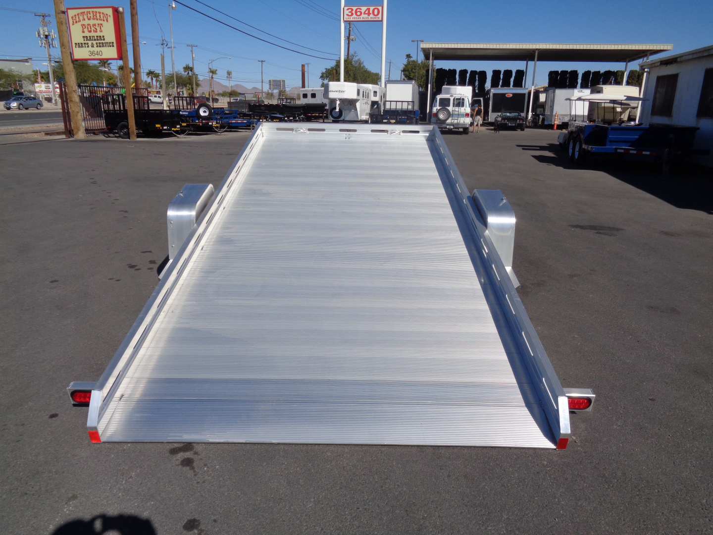 New 2026 Aluma * 8015S TILT * 15Ft Single Axle Tilt Aluminum ATV Trailer